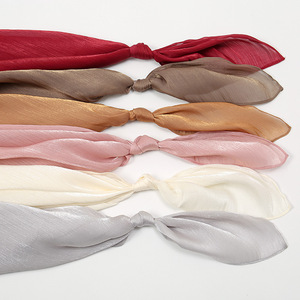 <span class=keywords><strong>JYL</strong></span>-Hijab floral para mujer, chal ligero de seda, crepé, arrugado, brillante, floral, musulmán, pañuelo para la cabeza - Product Image 6