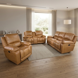 Sofá Reclinable Moderno para Sala de Estar, Cuero Genuino, <span class=keywords><strong>3</strong></span> <span class=keywords><strong>Plazas</strong></span>, Juego de Sofás Marrón - Product Image 6