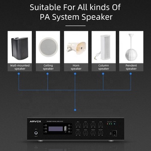 Haut-parleur de plafond PA1 24V avec tuner AM/FM, musique USB intégrée, sonorisation publique, Bluetooth, mini stéréo, alimentation audio de classe D - Product Image 5