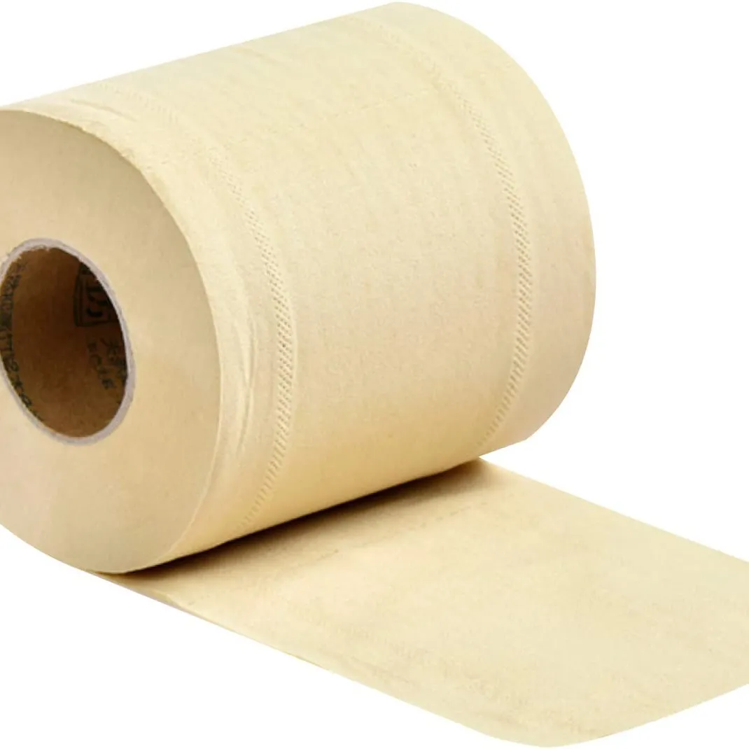 En Milieuvriendelijk Toiletpapier 400 Vellen Bamboe Toiletpapier Papier Rol Karton Badkamer Bruine Zachte Fsc Bamboe Pulp, Bamboe Pulp