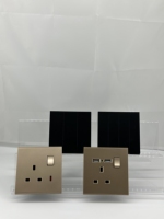 Precio de fábrica de fabricación Reino Unido Standarnd 1 2 Gang Switch con nueva pintura de PC para electricidad doméstica