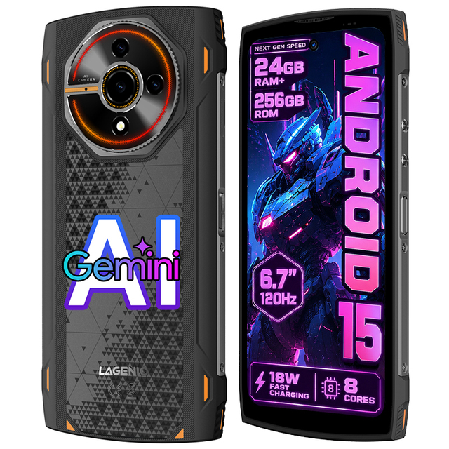 LAGENIO Panther2 Pro Rugged Phone with Large Battery Bulk Wholesale 50MP AI Camera Smartphone Robuste Portables French