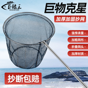 Landing Net Telescopic Pole 40cm Depth Stainless Steel Collapsible Fishing Tackle - Product Image 2