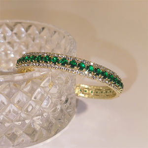 Rakol BP5204รุ้งหินเครื่องประดับแฟชั่นชุบทองเพทายสีสันสดใสกำไลข้อมือเทนนิสปรับได้ - Product Image 4