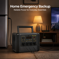 1200W Portable Solar Generator Power Station LiFePO4 Battery 999Wh for RV Camping Home Outage Emergency Use