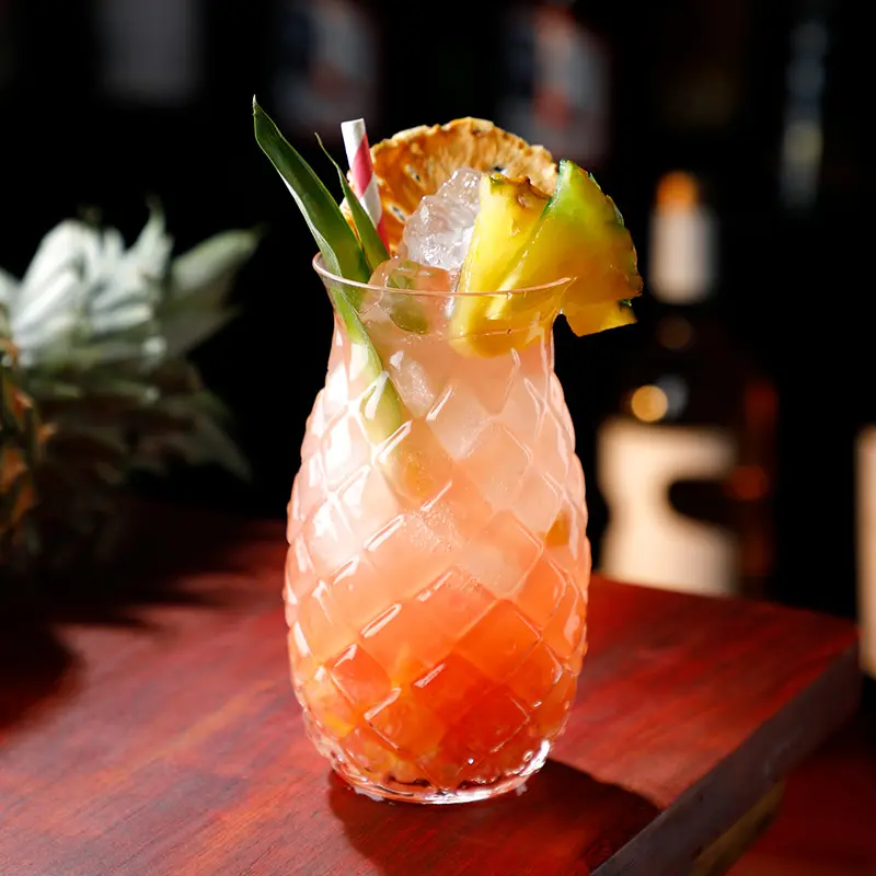 Bicchiere da cocktail con ananas in rilievo bicchiere da Cocktail mojito bicchieri da cocktail coupé da 480ml