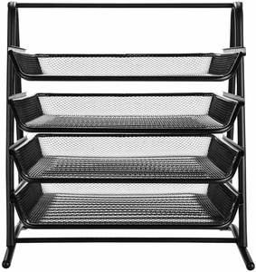 Wholesale Multi-functional Office <b>File</b> Rack Stable Removable Five-Layer Wrought Iron Art Data <b>Storage</b> Metal Grid Desktop Trays - Product Image 2