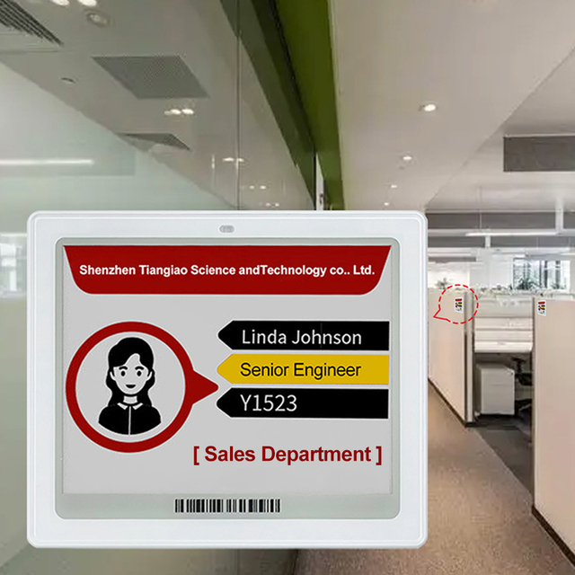 4.2Inches Meeting Room Smart Nameplate Digital Signage Smart Folder Ble Esl Nfc Display Epaper Abs Board For Supermarket Shelves