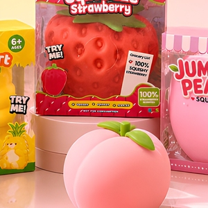Jouet Squishy Géant à Remontée Lente, Thème Fromage, Pêche, Fraise, Fruits Simulés, Anti-stress, Cadeau de Décompression - Product Image 5