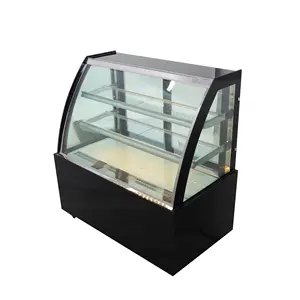 Square Counter Fridge Small Table Top Cake Display Showcase Refrigerator Cabinet With Wheel