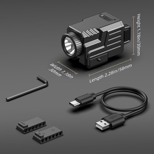 <span class=keywords><strong>Torcia</strong></span> Tattica da 800 Lumen Compatibile con Supporto, Luce Ricaricabile con Modalità Strobo per Difesa Domestica - Product Image 6
