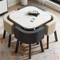 Table de négociation nordique, tables et chaises de loisirs de luxe légères de balcon, petite table basse loisirs petite table carrée simple