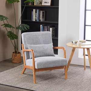 Ensemble de canapé double et fauteuil individuel en lin sur mesure, design élégant pour maison moderne, hôtel, mobilier de chambre de haute qualité - Product Image 1