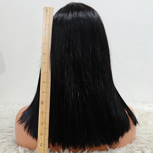 Promotion 72$ Letsfly SDD 13x2 Lace Frontal Wigs 14Inches Pre-pluckes Bone Straight Natural Hair Line Human Hair Wholesales - Product Image 4