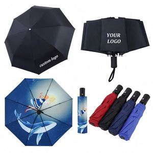 Sunproof Pongee Fabric Custom Printed Screen Printing Custom Printed Durable Elegant Modern <b>Windproof</b> Stylish Folding <b>Umbrella</b> - Product Image 1