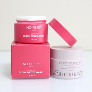 30g 50g 100g Wadah Kosmetik Krim Kaca untuk Body Butter, Masker Bibir, Scrub, Garam Mandi, Matte Merah Biru Pink - Product Image 1