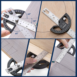 Regla de Medición Multiángulo Imbot de 12 Pulgadas, Desmontable, con Sistema Métrico/Inch para Carpinteros - Product Image 4