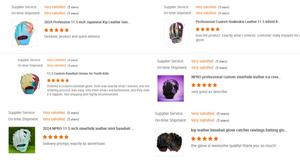 Guantes de Béisbol de Piel Auténtica Kip, Diseño Nuevo, para Jóvenes y Adultos, Talla 11.5, Color Bronceado, para Softbol - Product Image 5