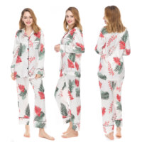 Pyjama à fleurs différentes Ensemble de pijama long pour femmes Ensembles de style imprimé