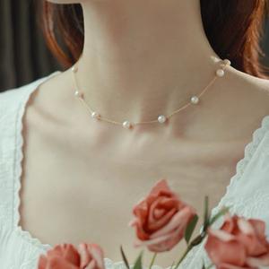 Collar Corto Wenchi Starry Sky con Perlas Naturales de Agua Dulce, Diseño Versátil de Lujo Ligero para un Estilo Moderno y Exclusivo - Product Image 5