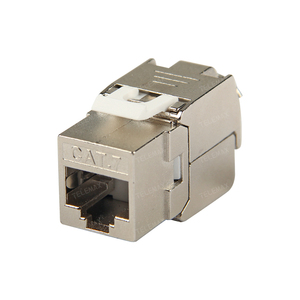 Tùy chỉnh Hợp kim kẽm 180 Độ RJ45 kết nối <span class=keywords><strong>FTP</strong></span> cat6A RJ45 <span class=keywords><strong>8P8C</strong></span> RJ45 toolless Keystone Jack Cat6 RJ45 Coupler - Product Image 4