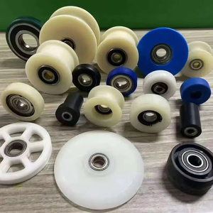 Klantspecifieke OEM nylon katroltoren kabelkraan dubbele katrolblok 100mm boring diameter verwijdert touw trekkatrol schijf - Product Image 1