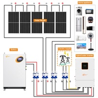 Fase terpisah, kapasitas paket penuh 10KW 5KW hibrida off Grid Panel surya sistem penyimpanan energi daya Rumah 8 KW 8 KW standar AS