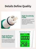 Testeur de qualité de l'eau numérique étanche de type stylo 5 en 1 Température Salinité EC TDS pH-mètre pour aquariums avec rétroéclairage