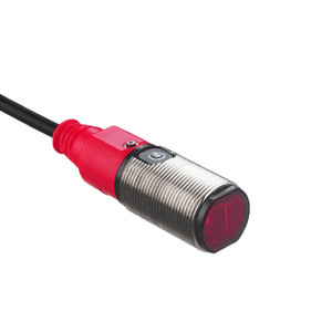 Capteur de réflexion diffuse Leuze ET328.34P PNP 18x46mm avec LED rouge, capteur optique à câble - Product Image 1