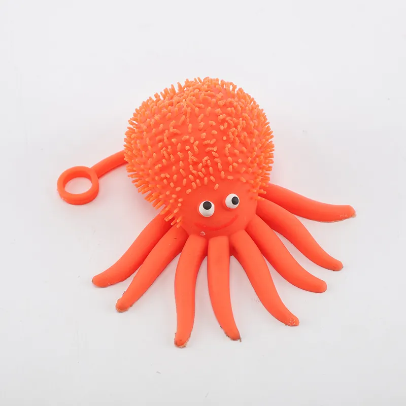 Tpr Flash Octopus Dierlijke Vorm Knijp Jojo Licht Gloeiend Bal Speelgoed