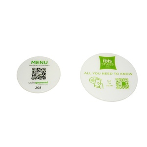 Phương tiện truyền thông xã hội Thẻ Nhựa Tùy Chỉnh in ấn xem xét Thẻ <span class=keywords><strong>NFC</strong></span> Google Tabletop Menu hiển thị đứng Google lập trình mã QR - Product Image 5