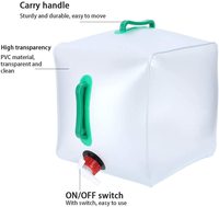 Bidons pliables de 5 litres, conteneur d'eau pliable de 10 litres, 20 litres, sac à eau pliable pour l'extérieur