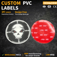 Étiquettes personnalisées en PVC souple fabriquées en usine, étiquettes adhésives en caoutchouc 3M personnalisées, patchs en silicone pour vêtements, sacs, patins à glace
