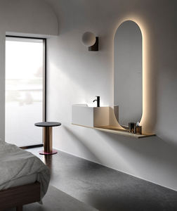 Miroir <span class=keywords><strong>de</strong></span> salle <span class=keywords><strong>de</strong></span> bain à LED avec éclairage et fonction anti-buée Dimmable économie d'énergie 3 couleurs <span class=keywords><strong>de</strong></span> lumière - Product Image 1