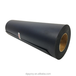 Vinilo de transferencia de calor flocado negro de 0,4mm, 50cm * 25m, película de PU de alta temperatura para ropa, textiles, telas, cáscara fría - Product Image 2