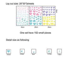 จัดส่งฟรีกาวตกแต่งบ้าน3D โบโฮ bble หัวใจสติกเกอร์คอลลาจติดผนัง - Product Image 5