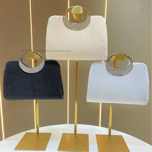 New Pleated <b>Square</b> Shape Polyester Evening Handbag Fashion Elegant Fine Flash Tanjing - Product Image 4