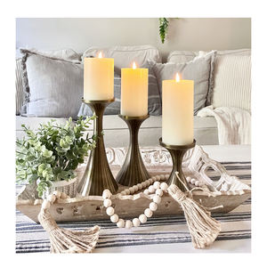 Bougeoir doré pour la décoration d'hôtels et de restaurants Décoration en métal Décoration de mariage - Product Image 1