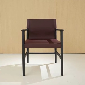 Modern Minimalist Solid Wood <b>Dining</b> <b>Chair</b> with Leather Upholstery for Home Office Home Hotel Use - Product Image 5
