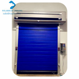 Puertas enrollables con aislamiento térmico motorizadas industriales de alta velocidad con congelador de cortina de Pvc para cámara frigorífica - Product Image 3