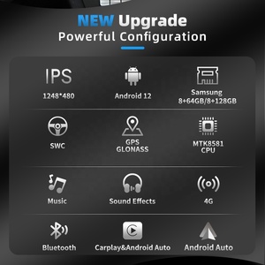 12,3 ''Android 12 Carplay inalámbrico Android Auto para <span class=keywords><strong>Mercedes</strong></span> Benz Clase C W204 Sistema de audio para automóvil - Product Image 6