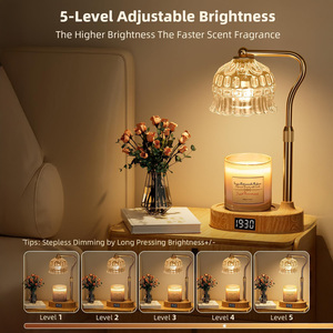Candle Warmer Lamp with <b>Timer</b> Adjustable Height&Dimmable Stylish Flameless Wax Melter for Candles Ideal Gift for Home Room Decor - Product Image 3