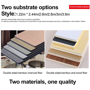 Installazione rapida impiallacciatura di legno pannelli di parete Pvc foglio di marmo per Hotel Board carbone di bambù - Product Image 4