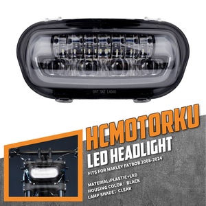 Faro Delantero LED para Harley Softail <span class=keywords><strong>Fat</strong></span> <span class=keywords><strong>Bob</strong></span> FXDF <span class=keywords><strong>FXFB</strong></span> 2008-2024, Luz Alta y Baja con Soporte de Montaje - Product Image 2