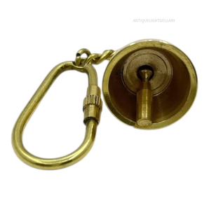 พวงกุญแจระฆังเรือทองเหลืองขนาดเล็ก ของตกแต่งกระเป๋าสไตล์โบราณ - Product Image 3