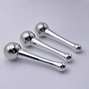 Custom Logo Rolling Mini Ice Globes Facial Roller Rotating 304 Stainless Steel Metal Face Freeze Ice Globes For Facials