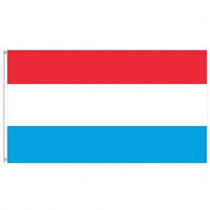 Bandera de Luxemburgo de 3x5 pies en Poliéster con Dos Anillas de Latón, Impresión Digital, de una Sola Capa, para Colgar en la Pared, Decoración Interior y Exterior - Product Image 1