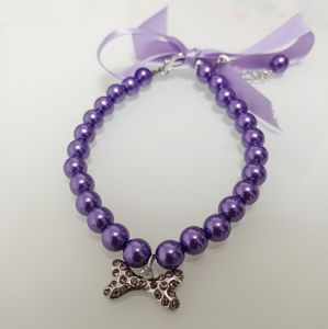 Animais Acessórios Gato Colar De Pérolas Colar Ajustável Pet Jewelry Harness Leash <span class=keywords><strong>Dog</strong></span> Cat Colar De Pérolas Colar - Product Image 4