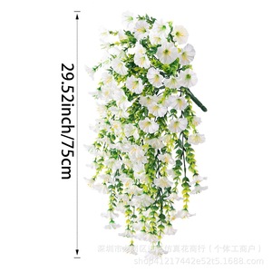 ดอกไม้ประดิษฐ์จินยี่ ดอกผักบุ้งไหม ขนาด 29.5 นิ้ว ของตกแต่งบ้าน แขวนผนัง ช่อดอกไม้ ตกแต่งระเบียงกลางแจ้ง - Product Image 5