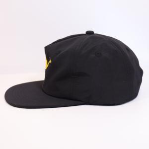 قبعة سناب باك سوداء من النايلون بتطريز جمل، قبعة هيب هوب للأنشطة الخارجية وركوب الدراجات، قبعة مسطحة غير مهيكلة بخمسة ألواح - Product Image 3